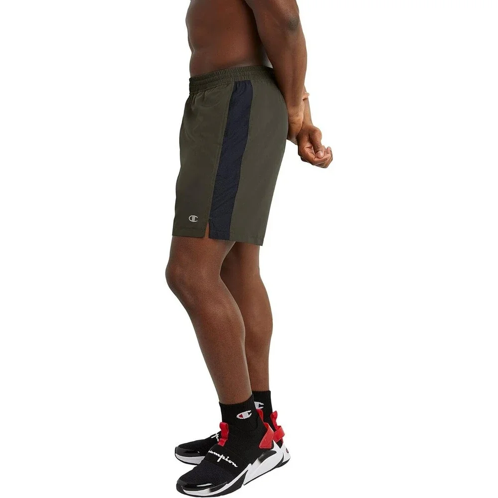 Champion Sport Shorts Mens S Olive Green Double Dry Athletic Lightweight Gym NEW
